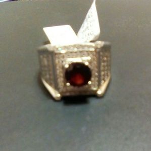 Sterling Silver Garnet ring